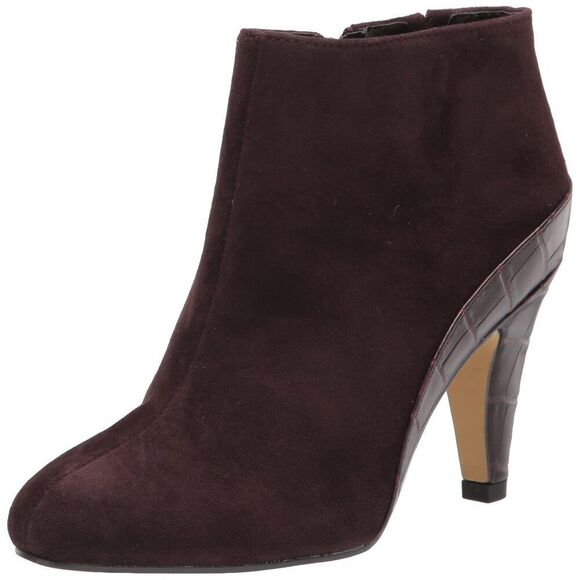 Bella Vita Women's Brennan Bootie Ankle Boot, Brown Kidsuede Leather/Croco, 6.5 - Picture 1 of 1